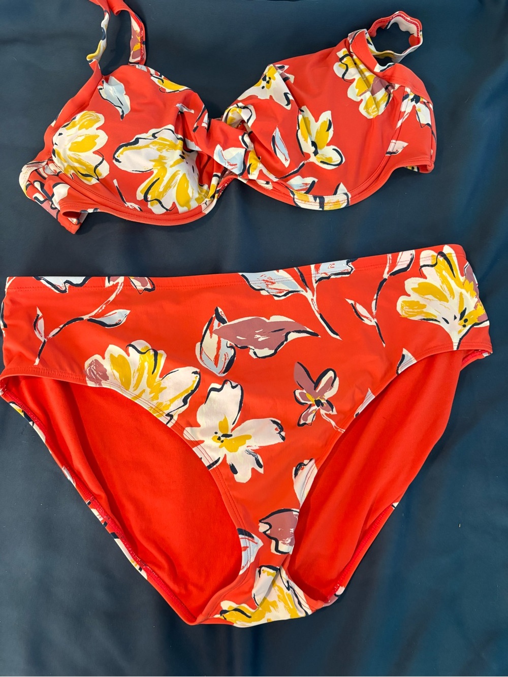 Catalina Red Floral Two-Piece Bikini